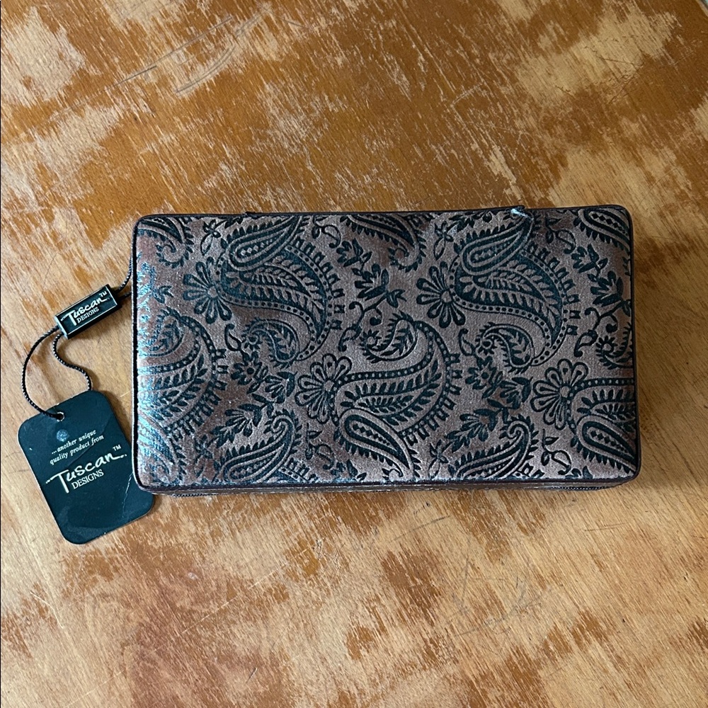 VTG Tuscan Designs “Leather” Paisley Jewelry Box